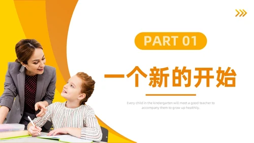 橙黄色商务风幼儿园教师岗前培训PPT