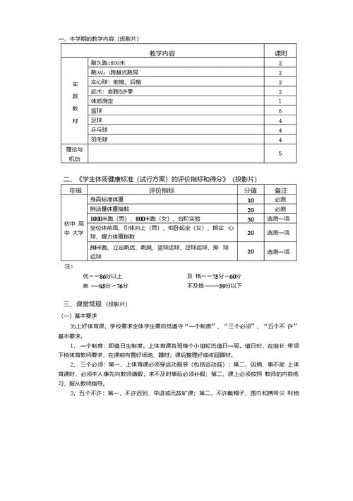 教案1(理论1上好高中体育与健康课的意义和要求)