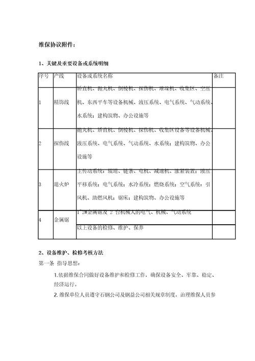 设备维保协议