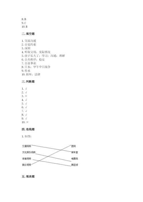 部编版五年级下册道德与法治期末综合卷含完整答案（夺冠系列）.docx