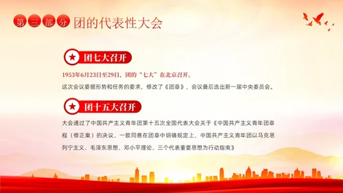 共青团建团101周年团史团课PPT课件五四青年节