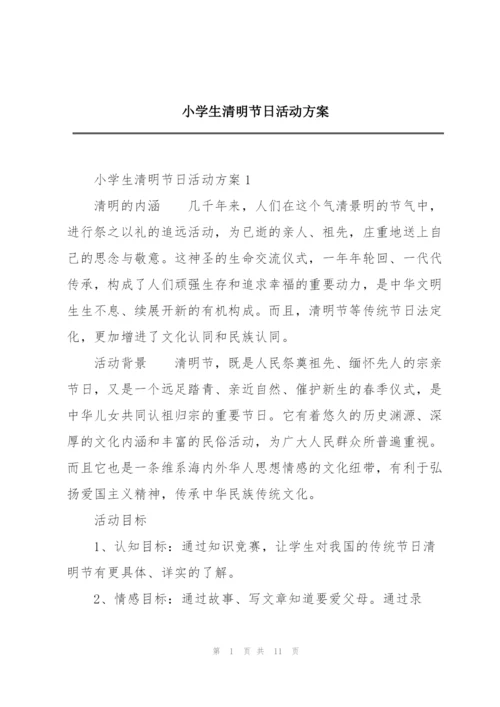 小学生清明节日活动方案.docx