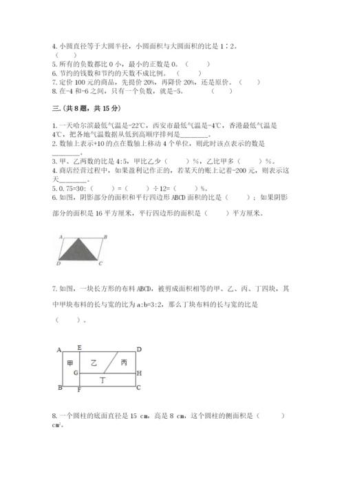 苏教版六年级数学小升初试卷【突破训练】.docx