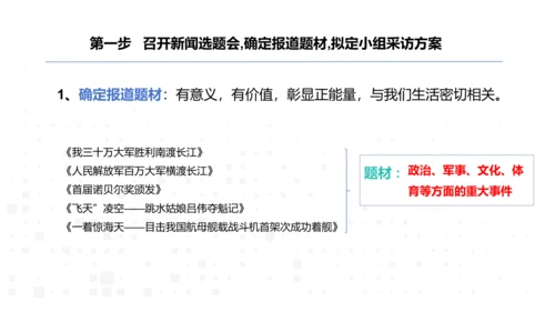 八年级语文上册第一单元任务二 新闻采访 课件