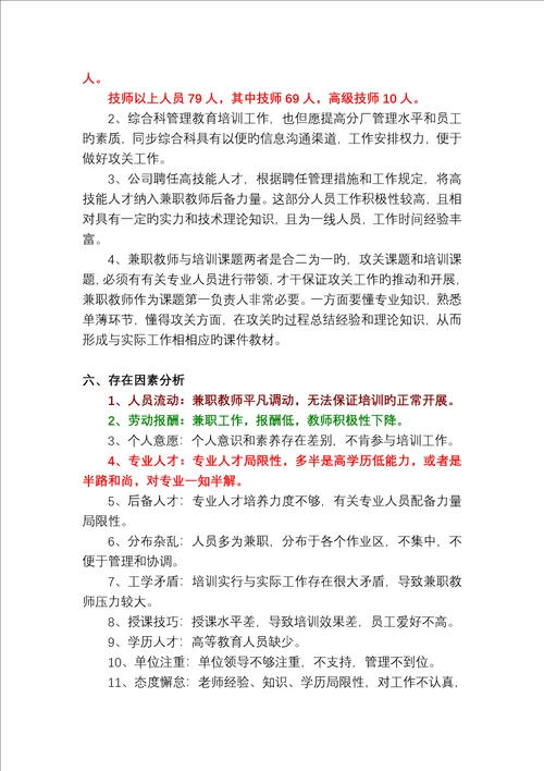 综合科QC活动成果报告师资队伍综合建设及教育培训课题扩充