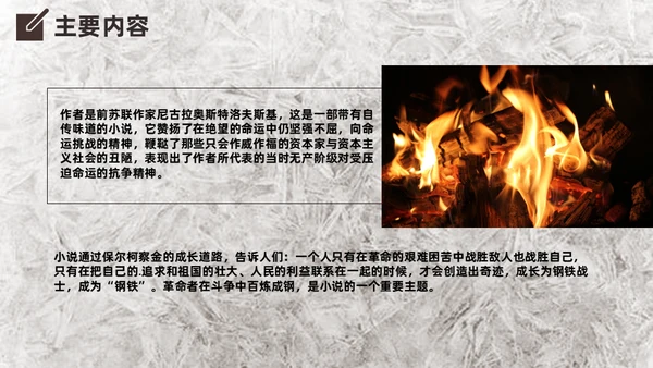 钢铁是怎么炼成的知识点梳理通用PPT模版