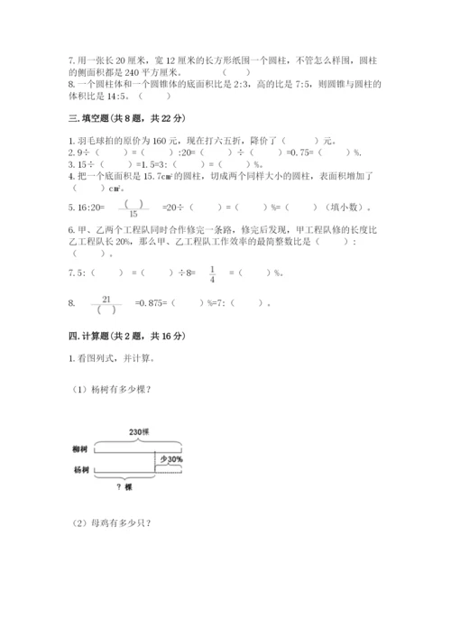 北京版六年级下册数学期中测试卷含完整答案（必刷）.docx