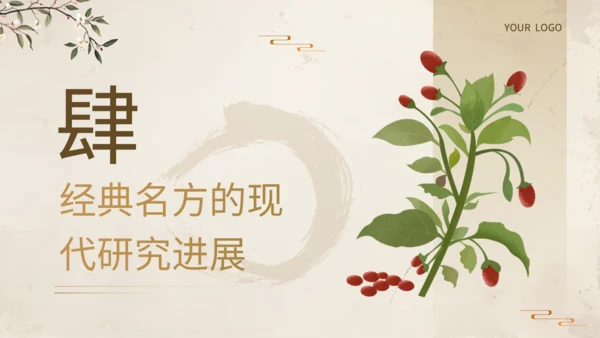 黄色中国风中药方剂应用PPT