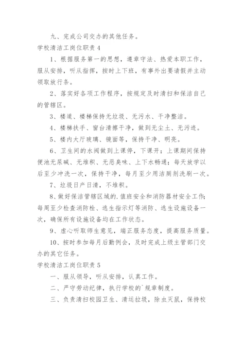 学校清洁工岗位职责.docx