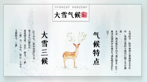 寒时大雪时节通用PPT模板