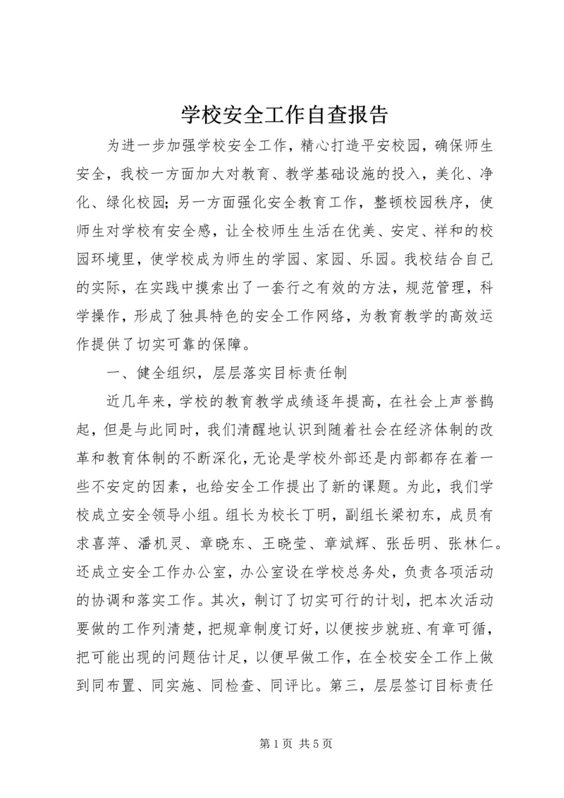 学校安全工作自查报告 (33).docx