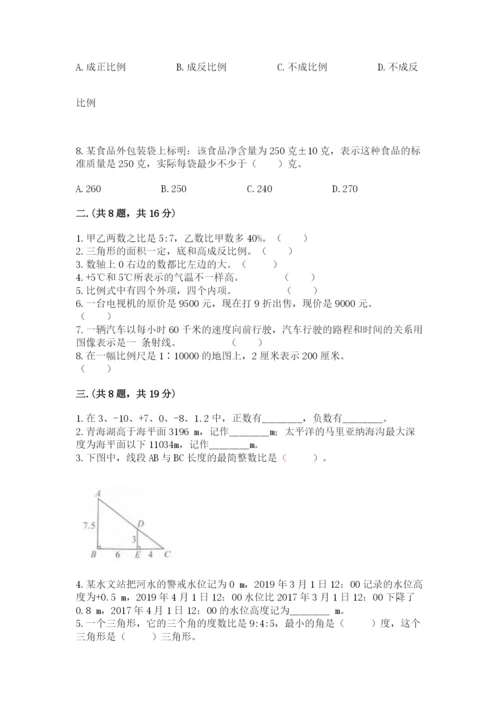 苏教版六年级数学小升初试卷附参考答案【突破训练】.docx