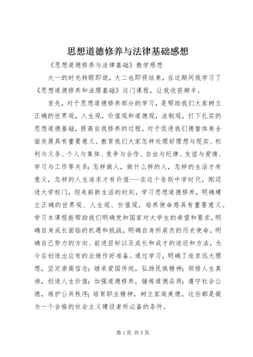 思想道德修养与法律基础感想 (4).docx