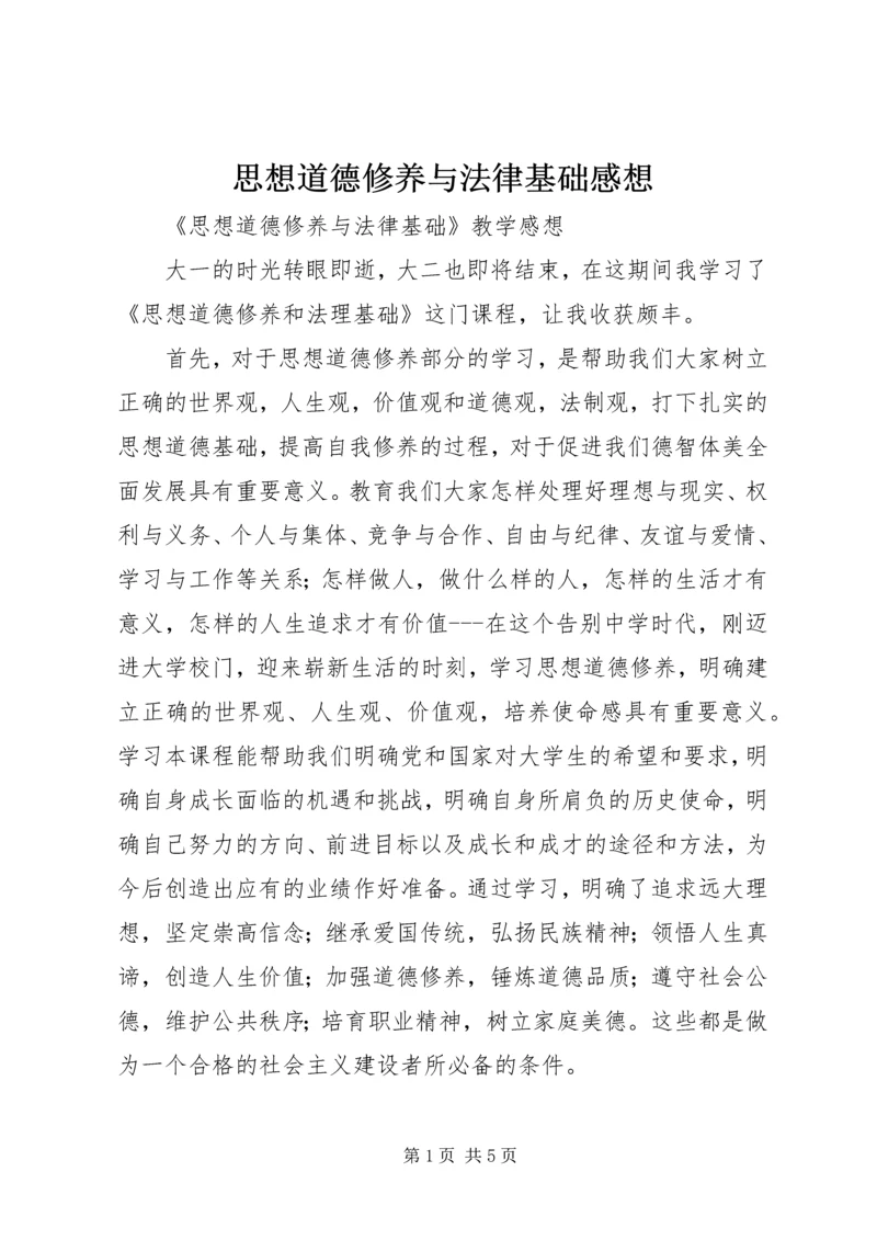 思想道德修养与法律基础感想 (4).docx