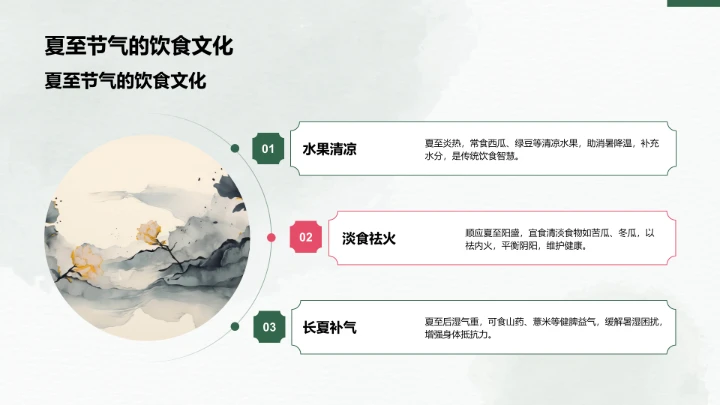 二十四节气夏至PPT模板