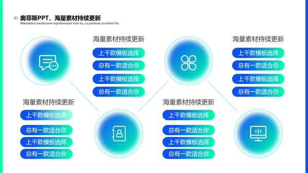 绿色插画扁平风评优评先PPT套装