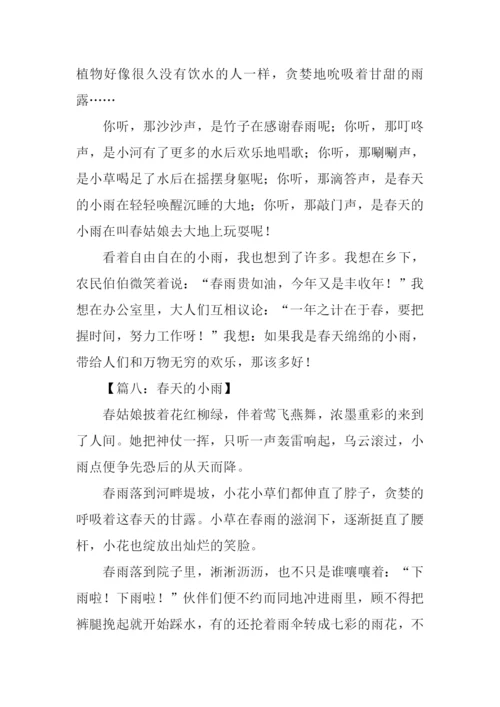 春天的小雨作文500字.docx