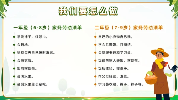绿色卡通农夫五一劳动最光荣主题班会带内容PPT模板