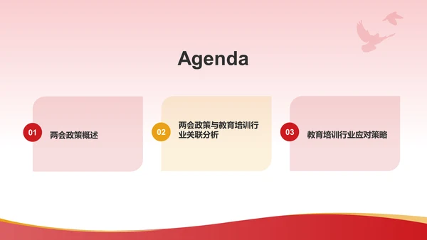 红色党政风聚焦全国两会政府工作汇报PPT模板