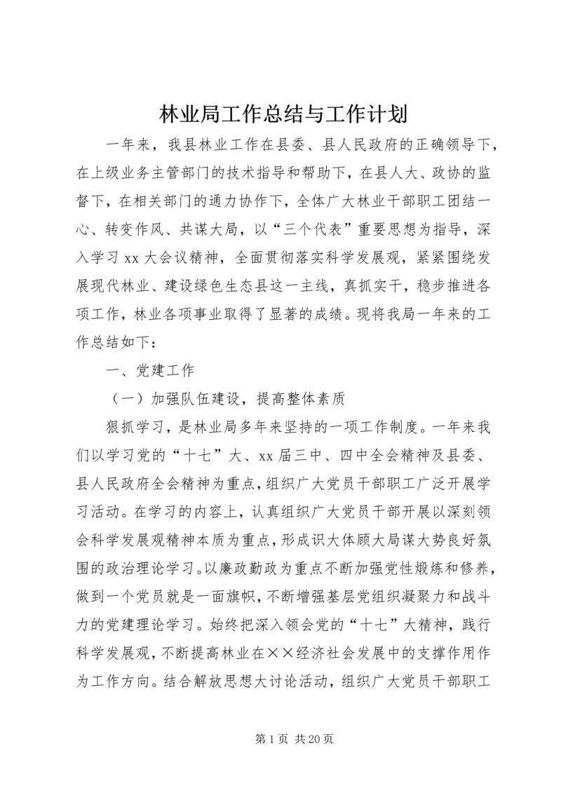 林业局工作总结与工作计划 (3).docx