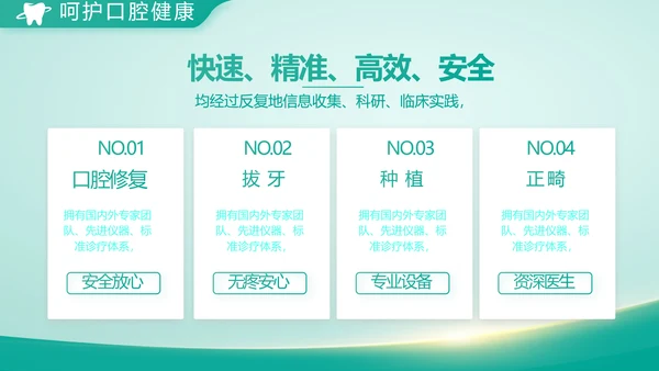 蓝色医疗牙科商业计划书动态PPT模板