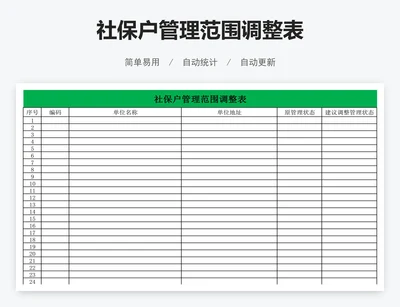 社保户管理范围调整表