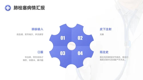 蓝紫渐变商务实拍风肺栓塞护理查房医疗培训PPT模板