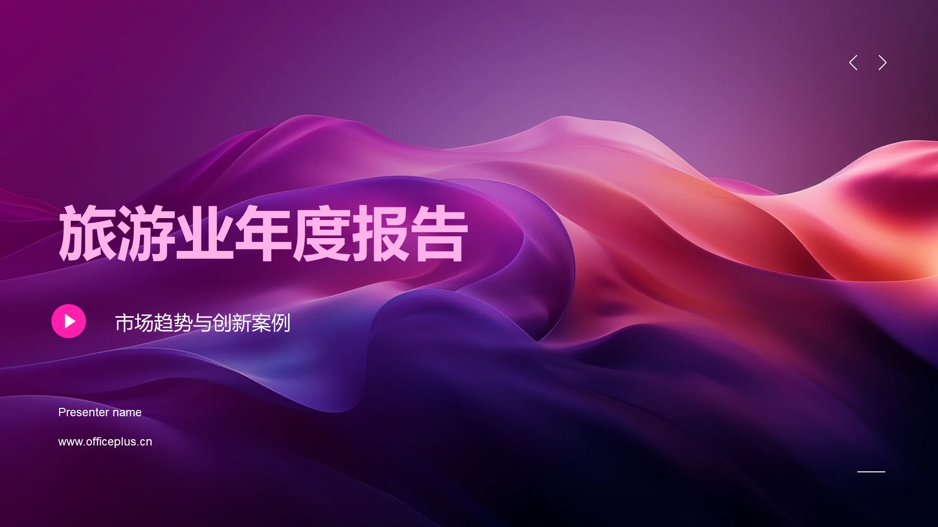 旅游业年度报告PPT模板