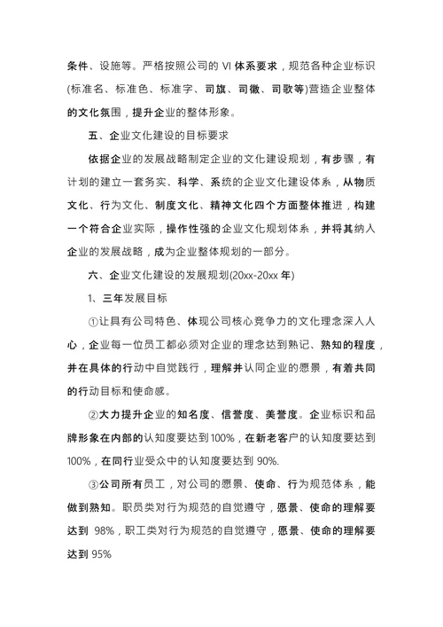 年度企业文化建设计划