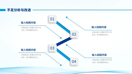 简约风蓝色渐变形状工作总结PPT模版