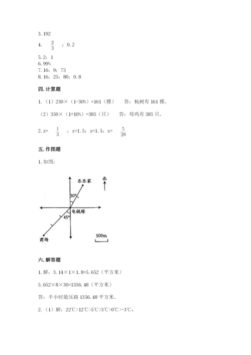 北京版六年级下册数学期末测试卷（易错题）.docx