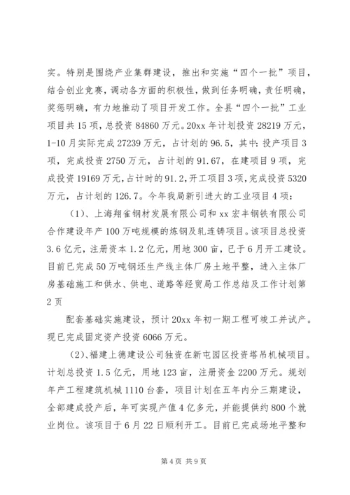 经贸局工作总结及工作计划.docx