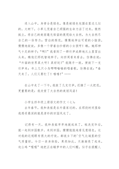 小学生四年级上册语文的作文(精选9篇).docx