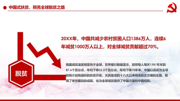 精准扶贫脱贫攻坚战共建小康社会PPT模板
