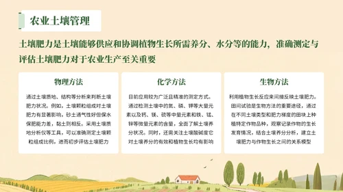 绿色插画风格提升农业技术+助力丰产丰收PPT模板