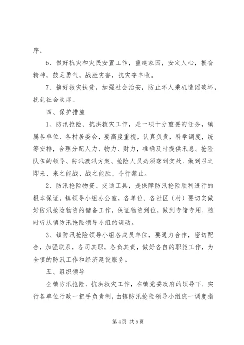 乡镇某年防汛抢险应急预案.docx