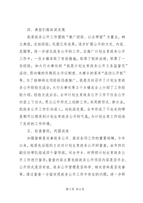 人口计生委政务公开总结.docx