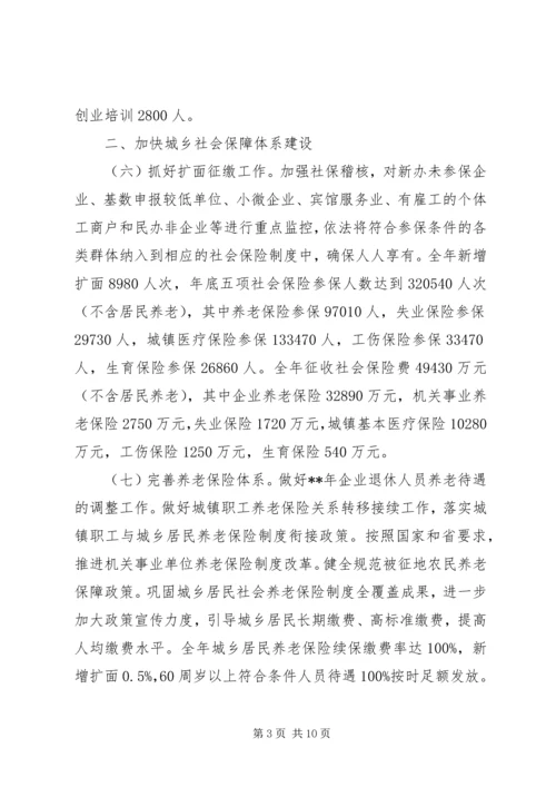 人力资源和社会保障工作要点.docx