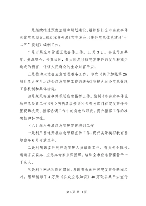 应急管理年报及新一年工作安排.docx