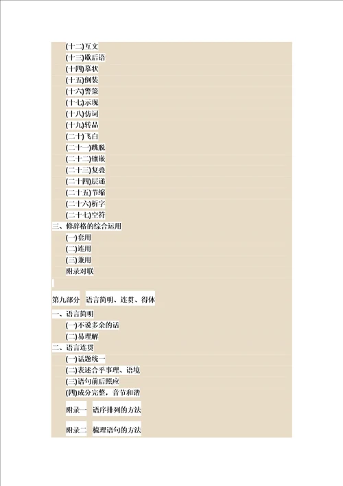 高中语文基础知识手册