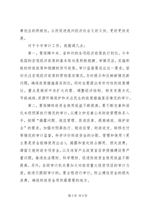 副州长在审计工作大会的发言稿.docx