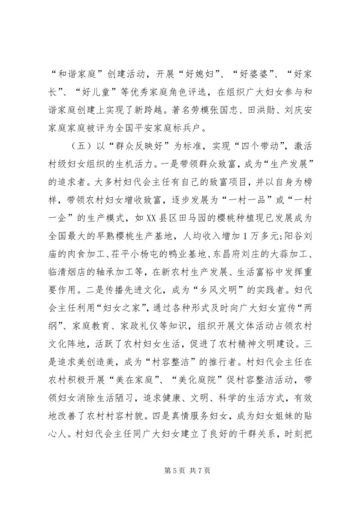 五个好村妇代会建设工作调研.docx