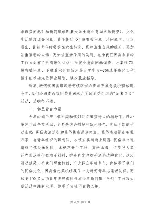 乡镇某年团委工作总结.docx