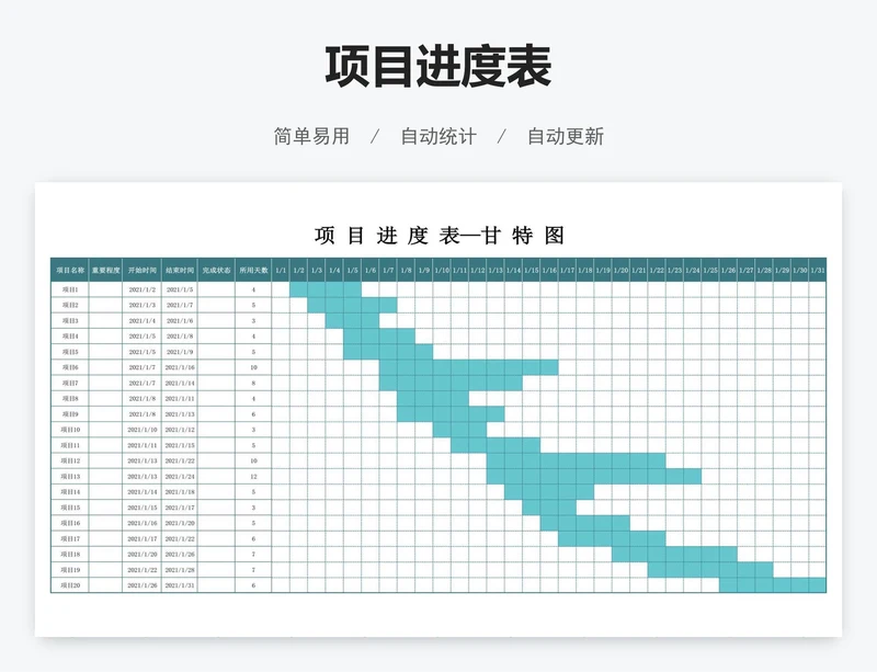 项目进度表