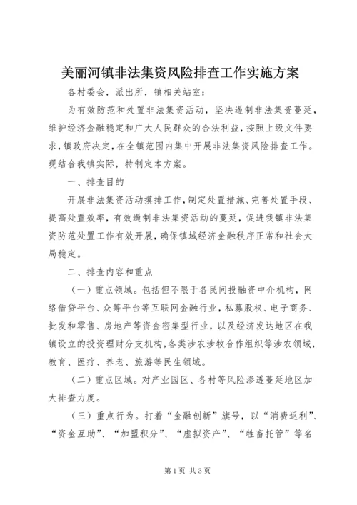 美丽河镇非法集资风险排查工作实施方案.docx