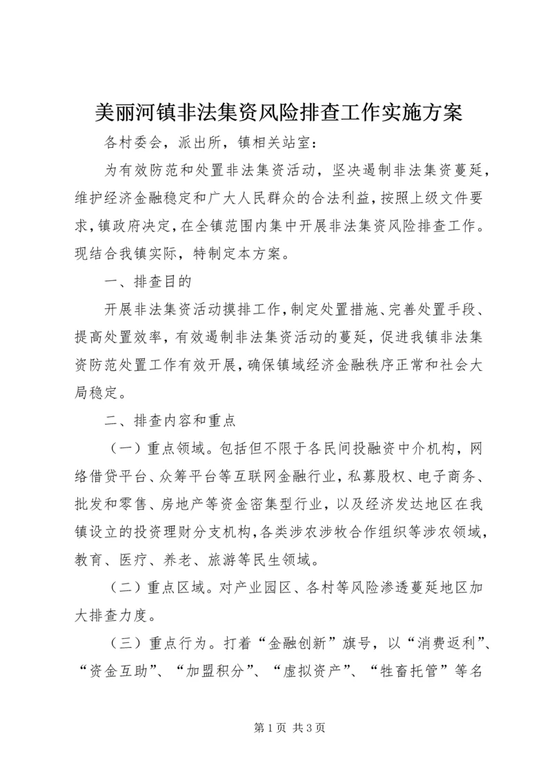 美丽河镇非法集资风险排查工作实施方案.docx