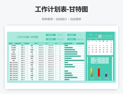 工作计划表-甘特图