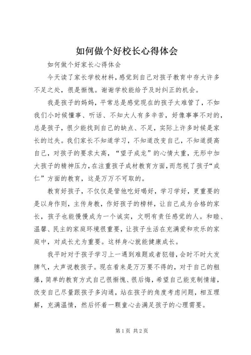 如何做个好校长心得体会.docx