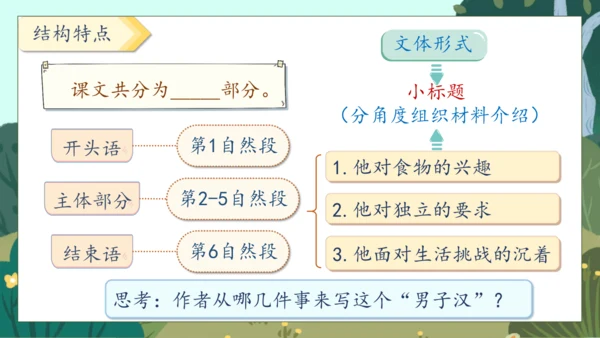 【核心素养】部编版语文四年级下册-20.我们家的男子汉（课件）