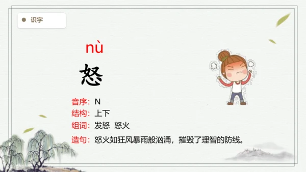 【2024秋季学期教材】语文三上 14.小狗学叫  生字识记课件
